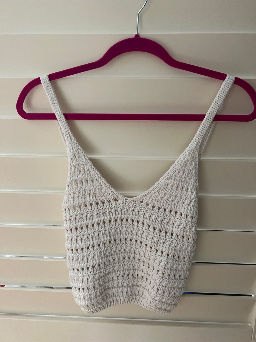 Zara Cream Crochet V-Neck Camisole